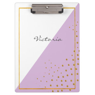 Porte-bloc Dots Or Modernes et tendance Ajouter votre nom