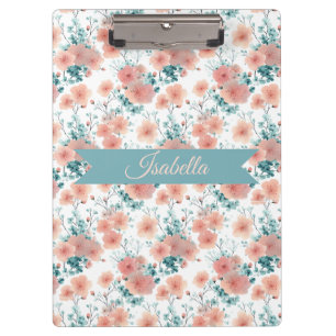 Porte-bloc Douce Fleur Rose de Printemps Vintage Personnalisé