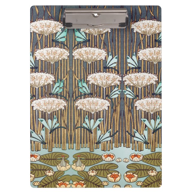 Porte-bloc Dragonflies Water Lilies Marais Art Nouveau (Devant)