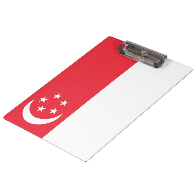 Porte-bloc Drapeau de Singapour (Incliné)