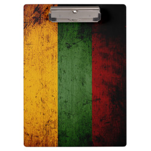 Porte-bloc Drapeau grunge noir de la Lithuanie