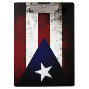 Porte-bloc Drapeau grunge noir de Porto Rico