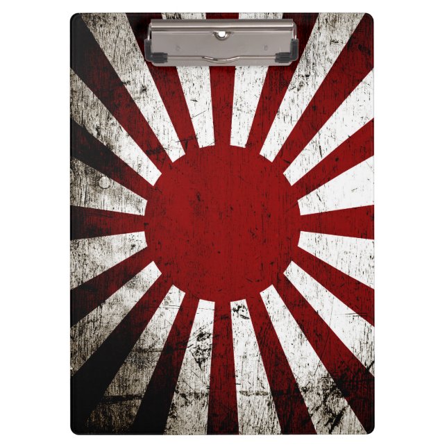 Porte-bloc Drapeau grunge noir du Japon Soleil Levant (Devant)