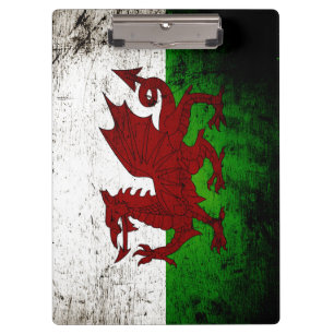 Porte-bloc Drapeau grunge noir du Pays de Galles