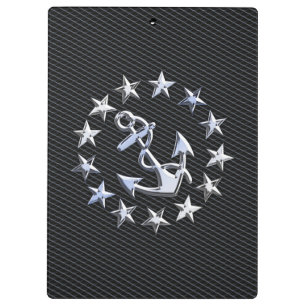 Porte-bloc Drapeau naval de yacht de chrome sur la copie des