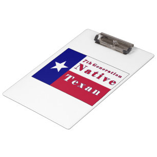 Porte-bloc Drapeau texan natif de 7e génération