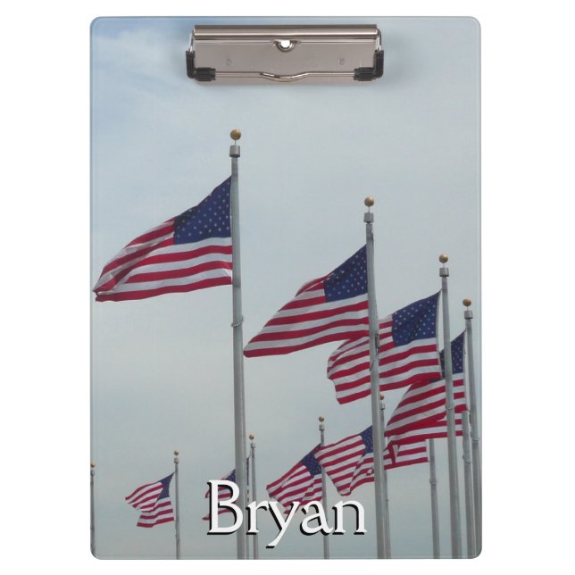 Porte-bloc Drapeaux américains au Washington Monument (Devant)