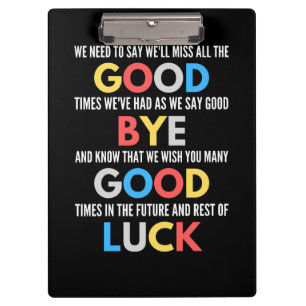 Porte-bloc Drôle de partir Adieu