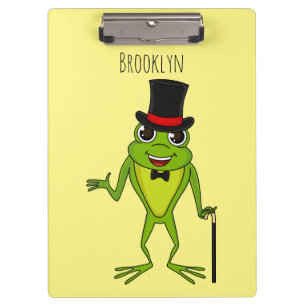 Porte-bloc Drôle grenouille avec chapeau dessus dessin animé