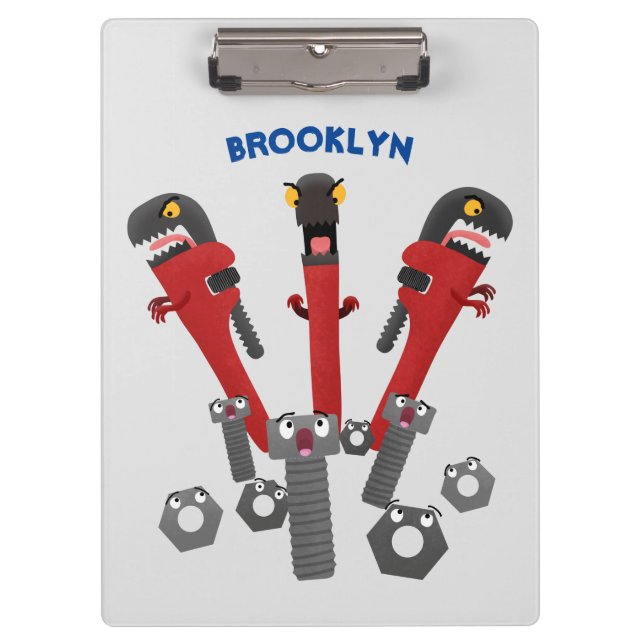 Porte-bloc Drôle outil monstre de clé humour dessin animé (Devant)