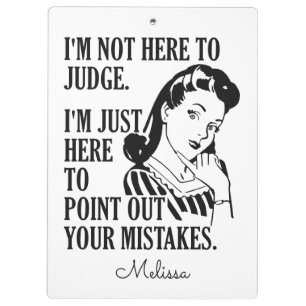 Porte-bloc Drôle "pas ici pour juger" le porte - bloc nommé