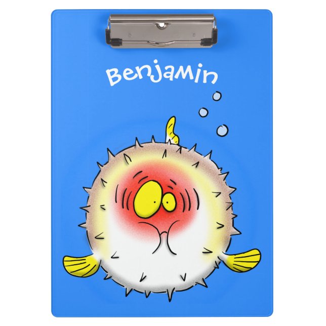 Porte-bloc Drôle poisson poivron porc-épic caricature poisson (Devant)