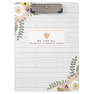 Porte-bloc Dusty Floral Grey Porte - bloc enseignant