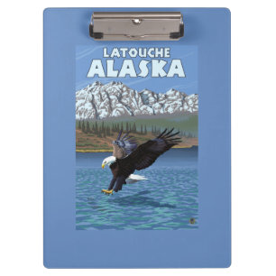 Porte-bloc Eagle chauve plongeant - Latouche, Alaska