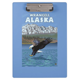 Porte-bloc Eagle chauve plongeant - Wrangell, Alaska