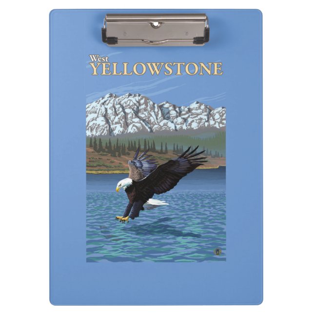 Porte-bloc Eagle chauve plongeant - Yellowstone occidental, (Devant)