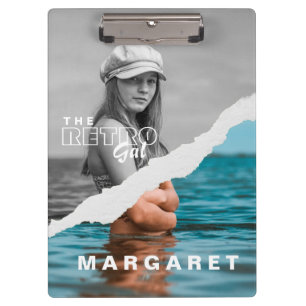 Porte-bloc Écran photo Retro élégant noir et blanc