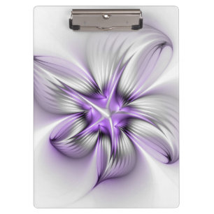 Porte-bloc Élégance florale Art Abstrait Violet Fractal moder