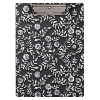 Porte-bloc Elegant Chalkboard Floral Pattern