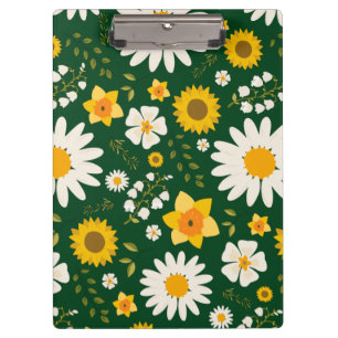 Porte-bloc Elégant design floral blanc moderne
