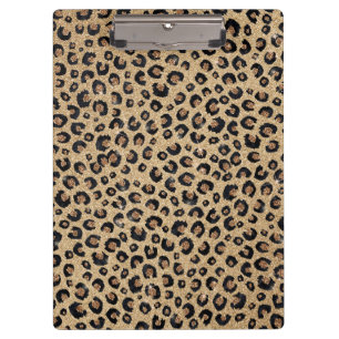 Porte-bloc Elegant Gold Glitter Black Leopard