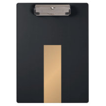 Élégant noir moderne Faux Gold Stripe Monogramme