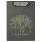 ÉLÉGANT OR GRIS AUTOMNE ARBRES MONOGRAMME