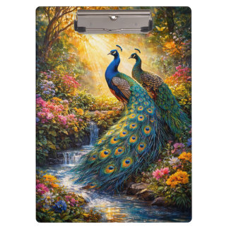 Porte-bloc Elegant Peacock Design Clipboard |