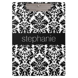 Porte-bloc Elégants modèles Damask avec noir et blanc