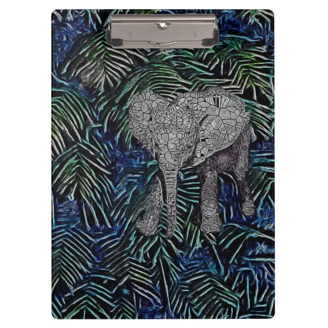 Porte-bloc Eléphant bébé Abstrait (Devant)