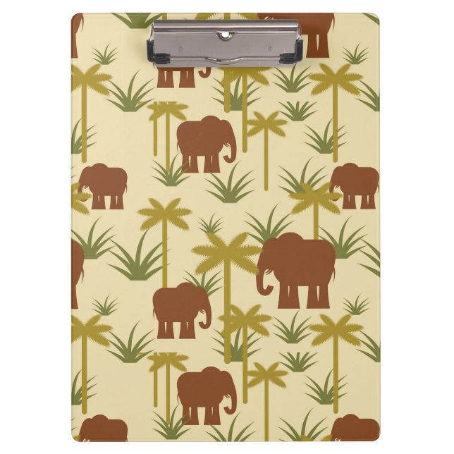 Porte-bloc Éléphants et paumes dans le camouflage (Devant)
