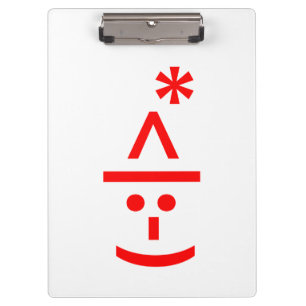 Porte-bloc Elfe de Noël Emoticon Xmas ASCII Texte Art