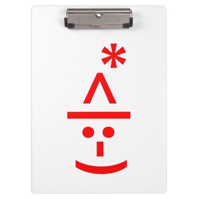 Porte-bloc Elfe de Noël Emoticon Xmas ASCII Texte Art (Devant)