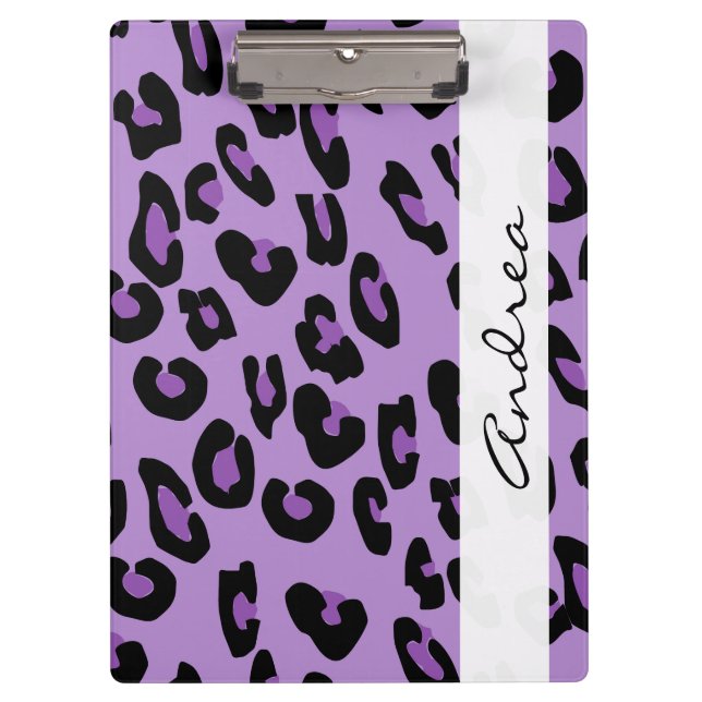 Porte-bloc Empreinte de léopard, Spots, Leopard Violet, Votre (Devant)