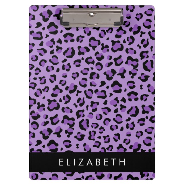 Porte-bloc Empreinte de léopard, Spots, Leopard Violet, Votre (Devant)