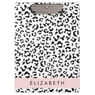 Porte-bloc Empreinte de léopard, Spots, Noir Et Blanc, Votre 