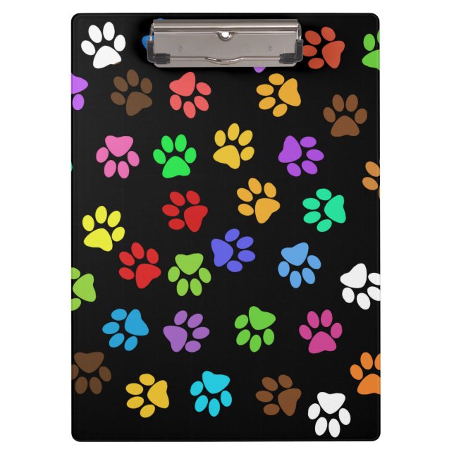 Porte-bloc Empreintes animales colorées (Devant)