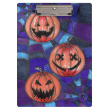 Porte-bloc en acrylique citrouilles Halloween arac