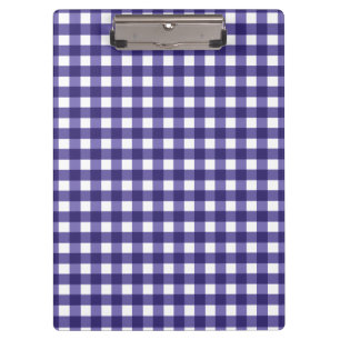 Porte-bloc En vichy bleu marine