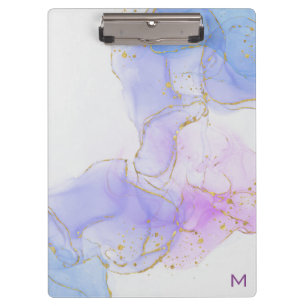 Porte-bloc Encre d'alcool rose, pourpre et bleu