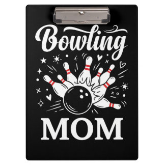 Porte-bloc Épingles de cœur de maman de bowling Jour de la fê