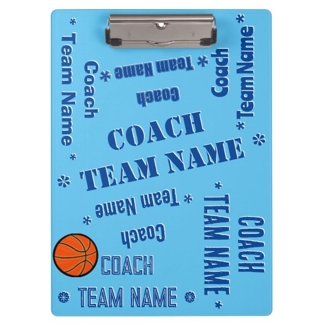 Porte-bloc Équipe d'entraîneurs de basket-ball Personnaliser  (Devant)