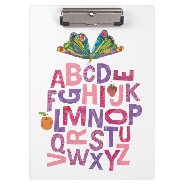 Porte-bloc Eric Carle | Motif de papillon alphabet (Devant)