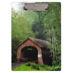 Porte-bloc États-Unis, Oregon. Pont couvert sur North Fork