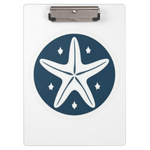 Porte-bloc Étoile de mer avec des étoiles blanches
