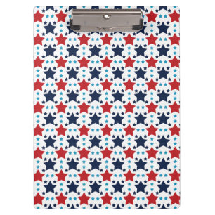 Porte-bloc Étoiles rouge, blanche et bleue ; Motif étoilé