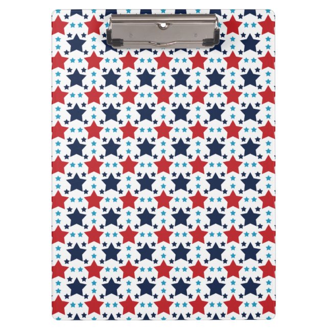 Porte-bloc Étoiles rouge, blanche et bleue ; Motif étoilé (Devant)