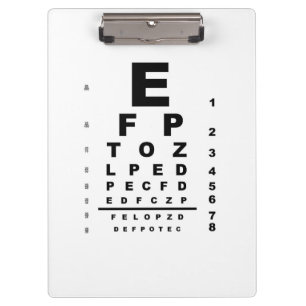 Porte-bloc Examen du graphique de test des yeux