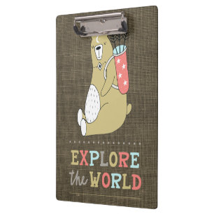 Porte-bloc Explorez le monde de l'ours des Boho