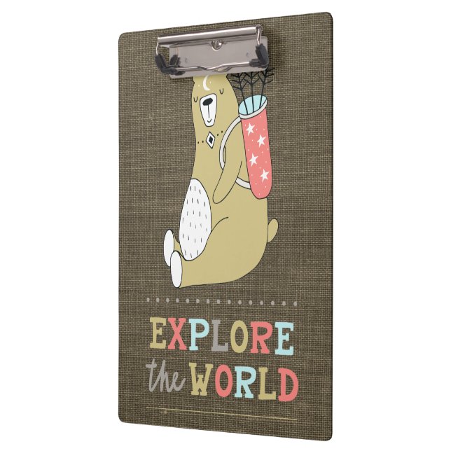 Porte-bloc Explorez le monde de l'ours des Boho (Gauche)